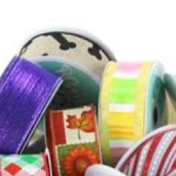 HUGE HOLIDAY & MORE bundle of ribbon- FULL Rolls/partials/+ misc holiday items - Picture 2 of 4